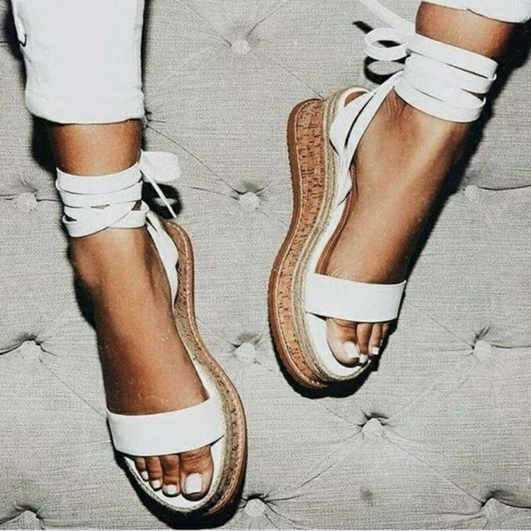 Women's strappy platform sandals - ladieskits - 0