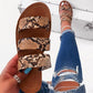 Snakeskin Flat Sandals - ladieskits - 0