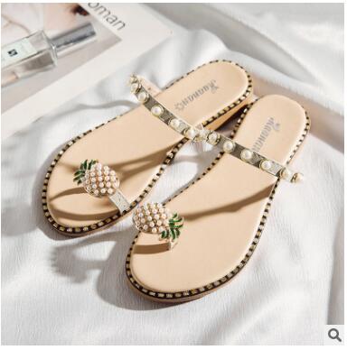Pearl thong sandals - ladieskits - 0