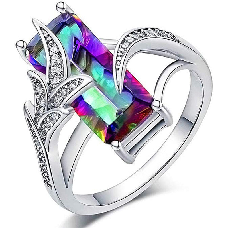 Seven color topaz diamond ring - ladieskits - luxury rings