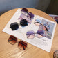 Rimless cut square sunglasses for women - ladieskits