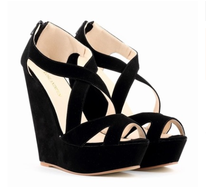 Large size high heels waterproof platform slope OL nightclub hollow women's sandals - ladieskits - 0