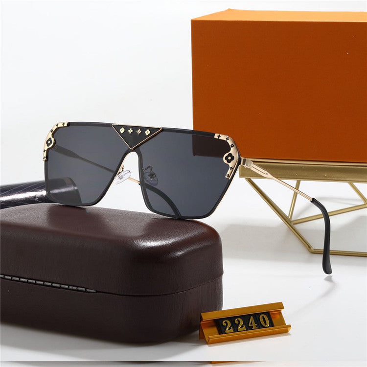 New Men And Women Gradient Fashion Sunglasses Lens Trend Metal Sunglasses - ladieskits