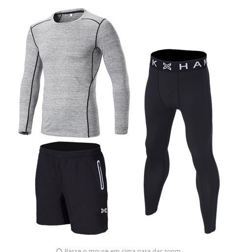 Sport Workout Tight Suits Long Sleeve Shirts and Pants - ladieskits - 0