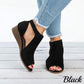 Women Soft Leather Casual Peep Toe Gladiator Wedges Platform Sandals - ladieskits - 0