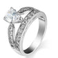White Lady Zircon Ring 925 Silver White Gold Jewelry - ladieskits - luxury rings