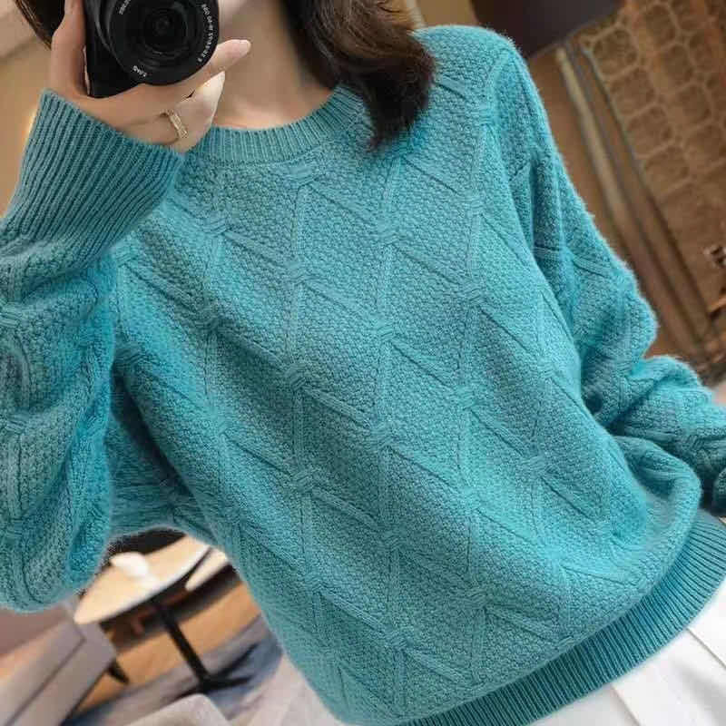 Loose Korean sweater women's autumn winter sweater - ladieskits - 0