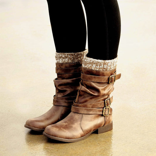 Woolen Thick Heel High Heel Women's Boots - ladieskits - 0
