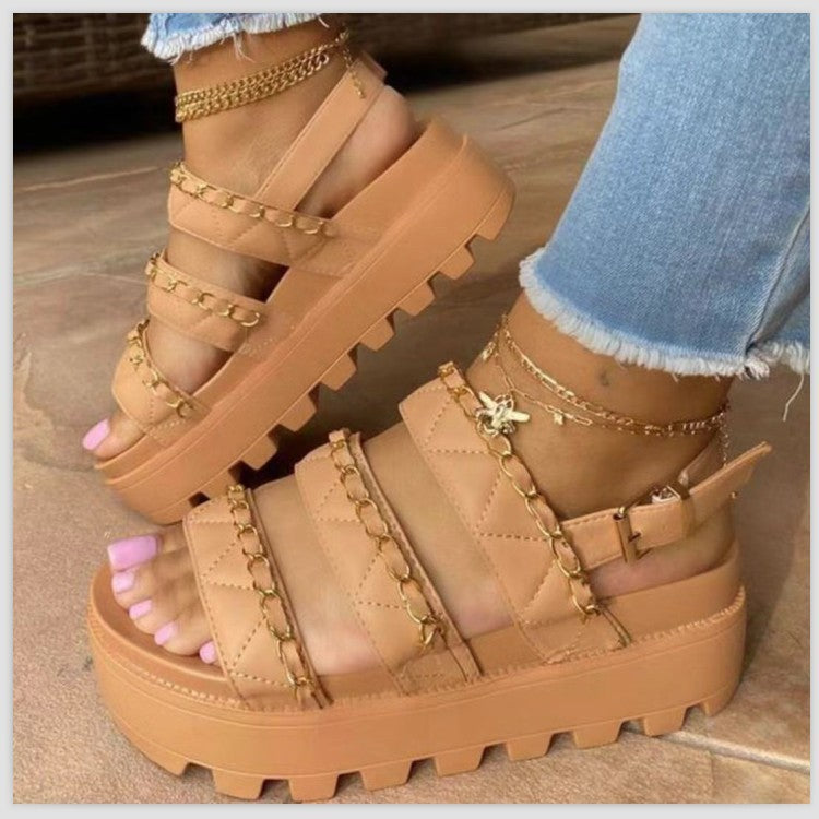 Chain Casual Sandals And Slippers Trifle Sandals - ladieskits - 0