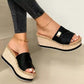 Summer Wedges Slippers Platform High Heels Women Slipper Basic Clog Wedge Slipper Flip Flop Sandals - ladieskits - 0