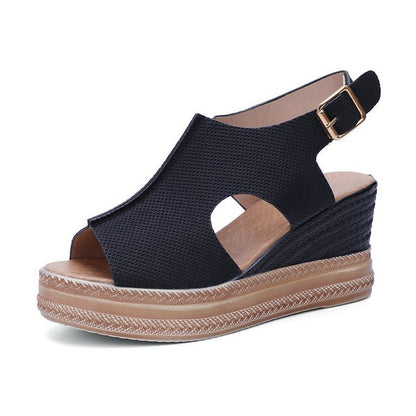 Wedge Heel Platform Shoes Women High Heel Sandals - ladieskits - 0
