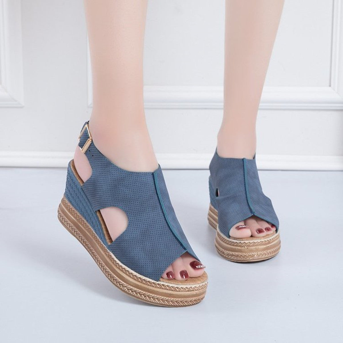 Wedge Heel Platform Shoes Women High Heel Sandals - ladieskits - 0