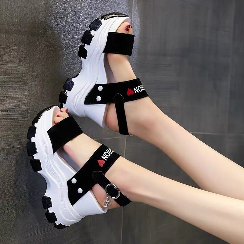 Platform Wedge Sandals For Women, Small Height 10cm High Heel Sandals - ladieskits - 0