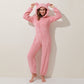New Autumn And Winter Style One-Piece Pajamas Plus Velvet Thickening Pajamas Plush Hoodie Women - ladieskits - women pajamas