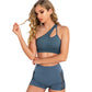 Yoga Clothing Suits Women 2021 New Beautiful Back Fitness Clothing Sports Bra Hips Peach Pants Hollow Shorts - ladieskits - 0
