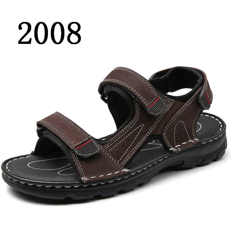 Leather Sandals Men's Trendy Sandals And Slippers - ladieskits - 0