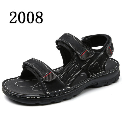 Leather Sandals Men's Trendy Sandals And Slippers - ladieskits - 0