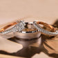 Three Sets Of Exquisite Luxury Women's Zircon Inlaid Rings - ladieskits - 0