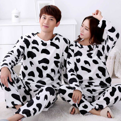 Plus Size Couple Plus Fertilizer Plus 200 Kg Plus Velvet Velvet Pajamas Women - ladieskits - women pajamas