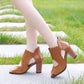 Large Size Sandals Women's Summer Thick Heel Zipper Sandals - ladieskits - 0