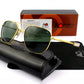 Sunglasses Men And Women Square Polarized Sunglasses Glass Lens Sunglasses - ladieskits