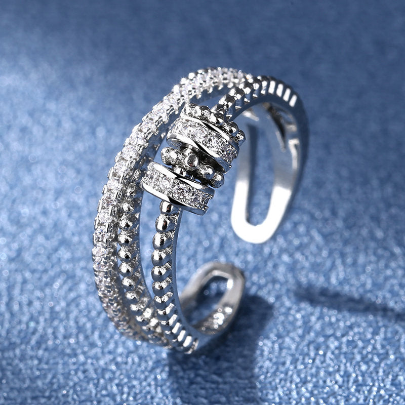 New Rings Come And Go Diamond-studded Rotating Rings - ladieskits - 0