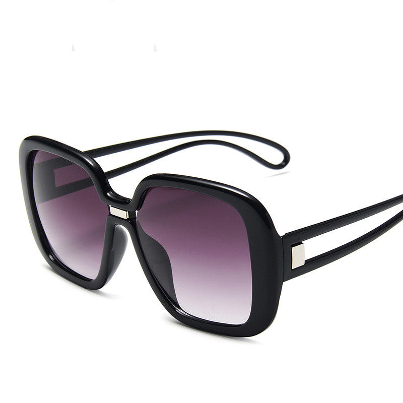 Large frame sunglasses with gradient personality sunglasses - ladieskits