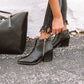 Women's high heel thick heel Martin boots - ladieskits - 0