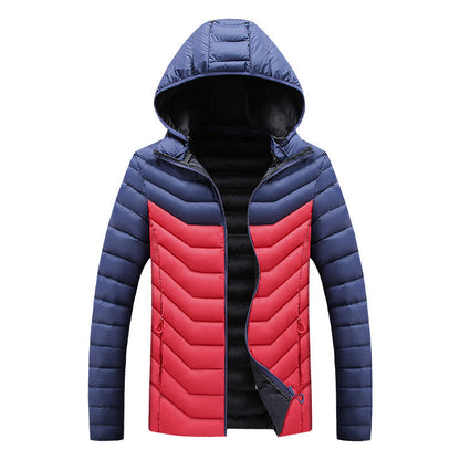 Hooded Padded Winter Jacket Slim Fit Imitation Down Padded Jacket Thick Mens Autumn And Winter - ladieskits - jacket