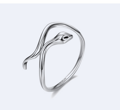 925 Silver Ring Serpentine Couple Rings Korean Creative Animal Rings - ladieskits - 0