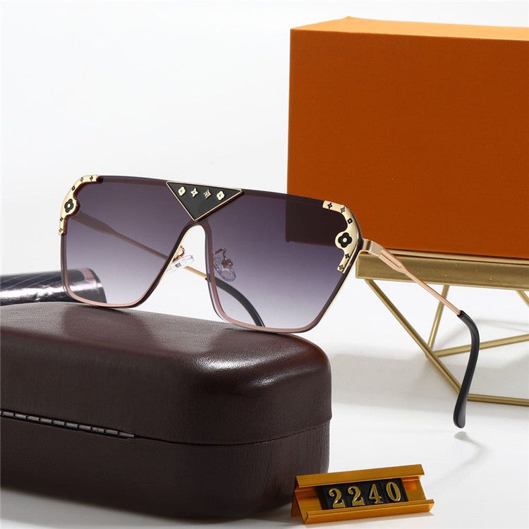 New Men And Women Gradient Fashion Sunglasses Lens Trend Metal Sunglasses - ladieskits