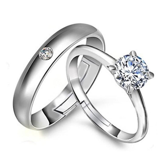 Sterling silver couple rings - ladieskits - luxury rings