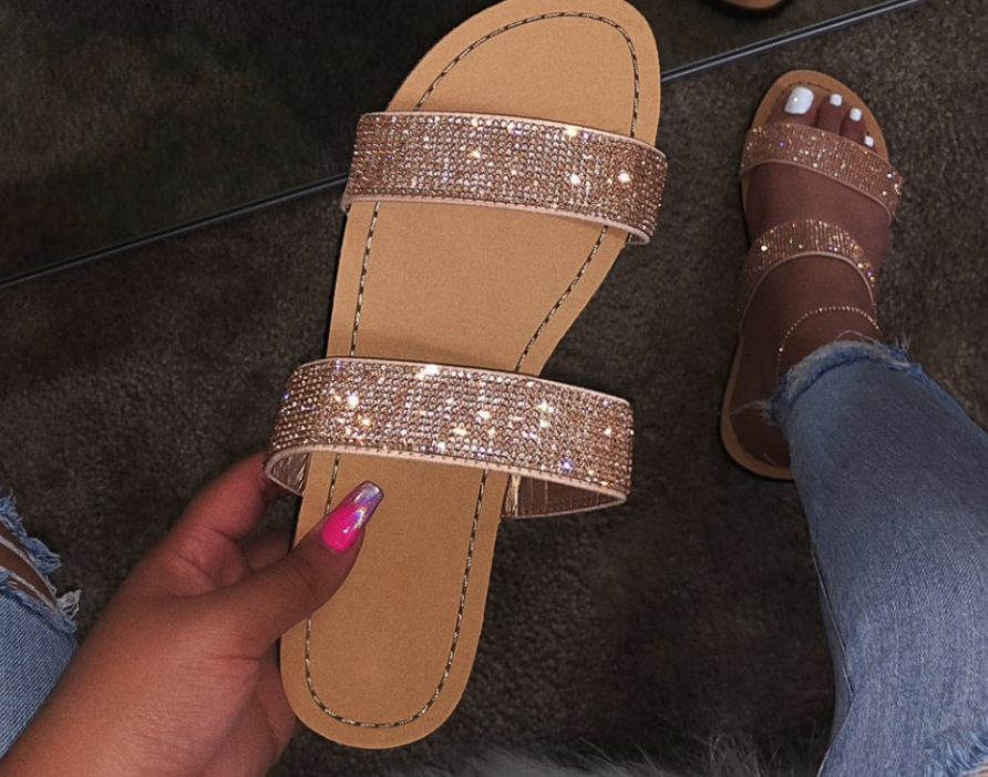 Sandals flat with ladies slippers - ladieskits - 0