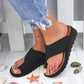 Women Slippers Flat Sole Casual Soft Big Toe Foot Sandal - ladieskits - 0