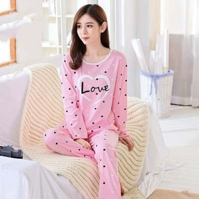 Long sleeve pajamas for women in autumn and winter can be - ladieskits - 0