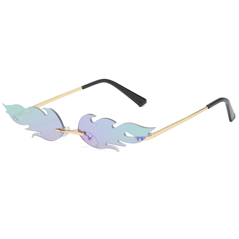 Men's And Women's Metal Frameless Sunglasses - ladieskits