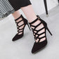 High heel cutout roman shoes - ladieskits - 0