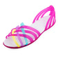 Beach jelly sandals rainbow plastic sandals female summer - ladieskits - 0
