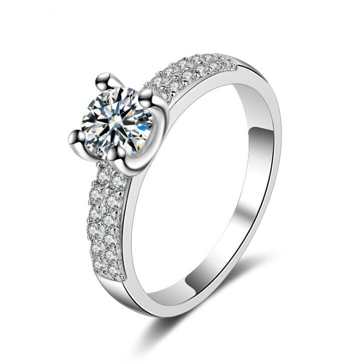 Handmade ring female European and American luxury micro-inlaid zircon ring wedding ring - ladieskits - luxury rings