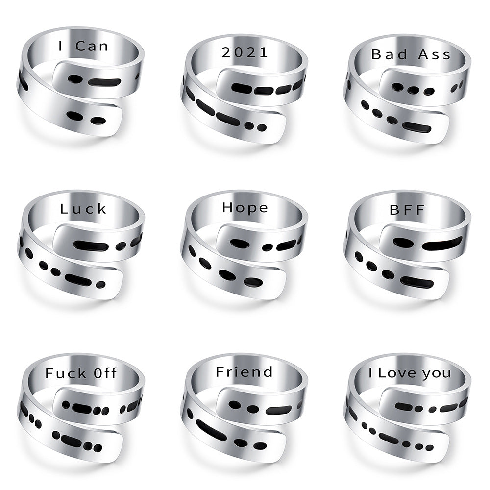Morse Code Rings Go With Everything - ladieskits - 0