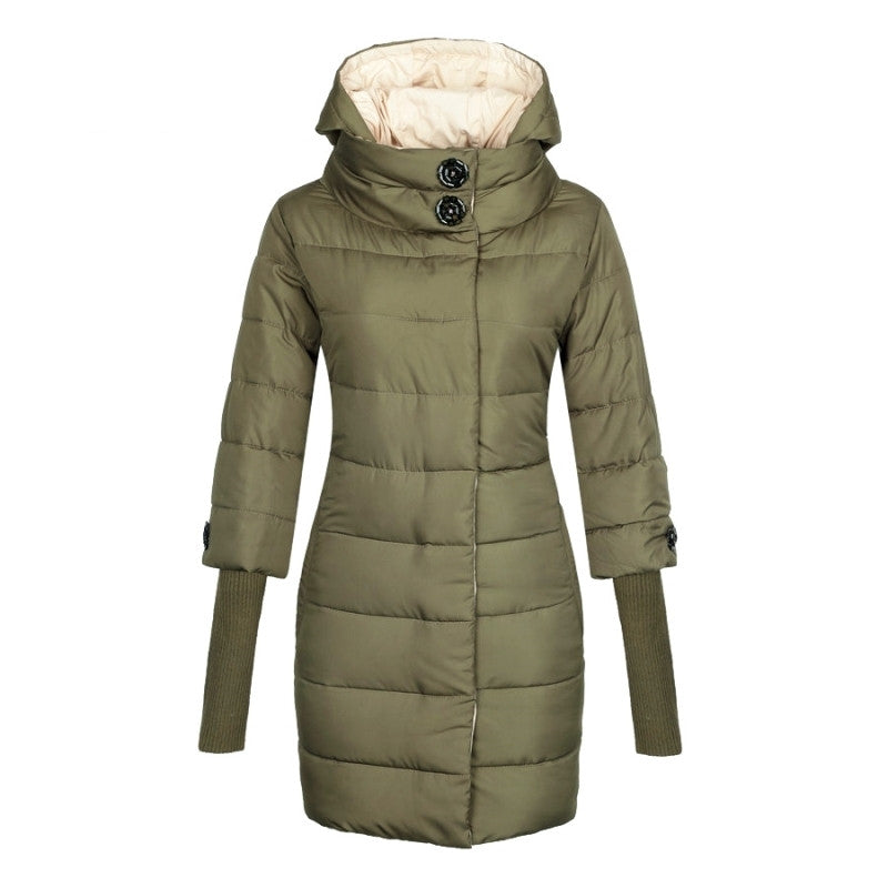 Winter Jacket Women Hooded Cotton Parka Long Coat Plus Size - ladieskits - jacket