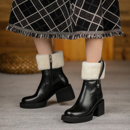 Fashion Thick Heel High Heel Women Boots - ladieskits - 0