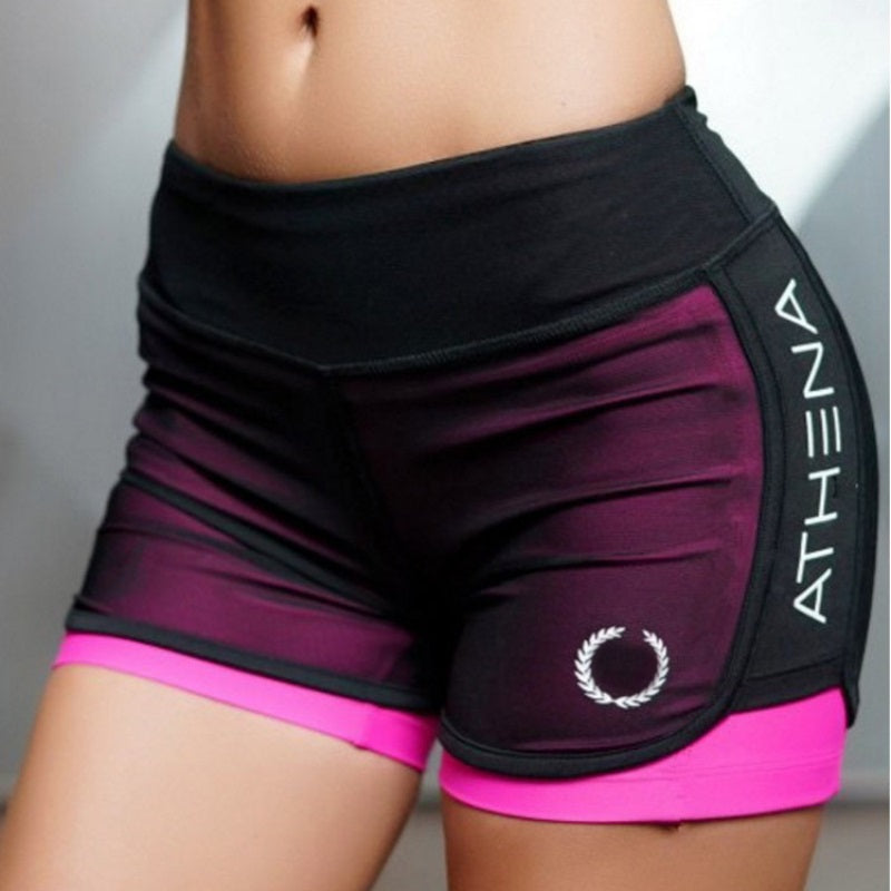 Women Casual Short for Workout -  Fake Two Sports Shorts Style. - ladieskits - 0
