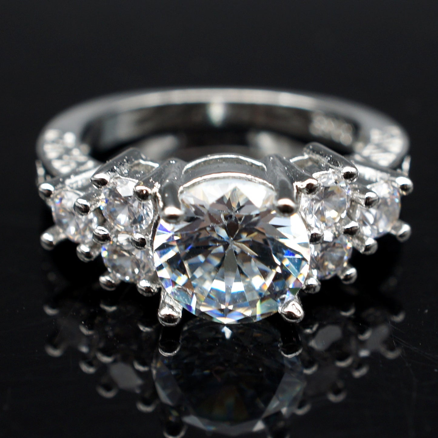 Ebay hot selling diamond hand ornaments wholesale high grade eight heart eight arrow zircon engagement ring - ladieskits - 0