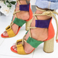 Thick and color matching sandals - ladieskits - 0