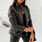 Women Slim Short Jacket Winter Coat Zipper Clothes Plus Size - ladieskits - 0