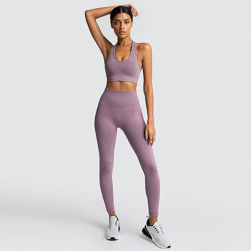 Seamless Gym Set Nylon Woman Sportswear - ladieskits
