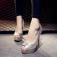 2021 summer new high heels comfort temperament PU waterproof table fish mouth single shoe lady sandals - ladieskits - 0
