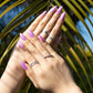 Bettycora Pastel Almond Nails Sexy Lady Chrome Pink Press On Nails
