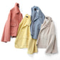 Fashion Pure Color Woolen Coat Women Short - ladieskits - jacket